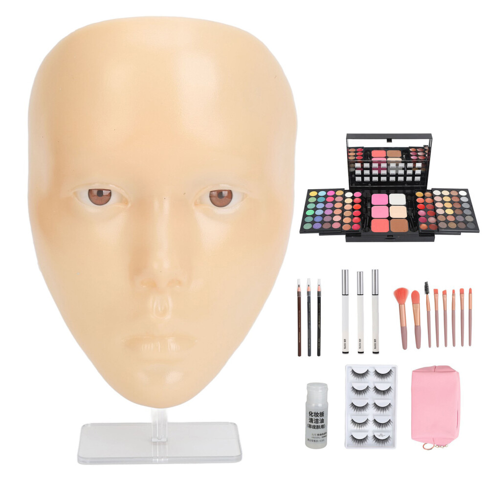 Yellow ( Skin) 5D Silicone Makeup Mannequin Eyelash/Eyeliner Brushes Skin