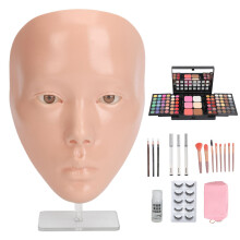 (Pink Skin) 5D Silikon-Make-up-Mannequin Wimpern/Lineer Pinsel Gelbe Haut