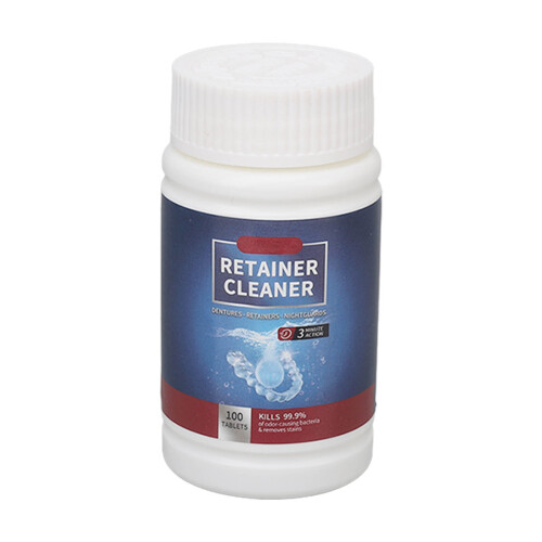 100Pcs Denture Cleaning Tablets Odor Remover for Aligners 1
