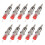 (Red) 10pcs Cartucce Tattoo 2ml 0.5mm Liner Shader 2