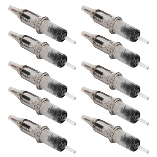 (Black) 10pcs Cartucce Tattoo 2ml 0.5mm Liner Shader 1