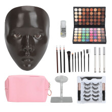 (Dark) 5D Silikon-Make-up-Puppe Wiederverwendbar Vollgesicht