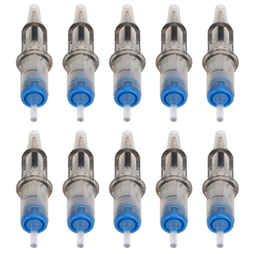 (Blue) 10pcs Cartucce Tattoo 2ml 0.5mm Liner Shader 2