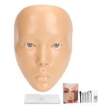 (Wheat Skin) Silikon-Make-up-Praktikboard, 20ml Öl, 7 Pinsel