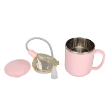 (Pink) 360-Dichtes Trinkbecher-Matratte mit Stroh Pink