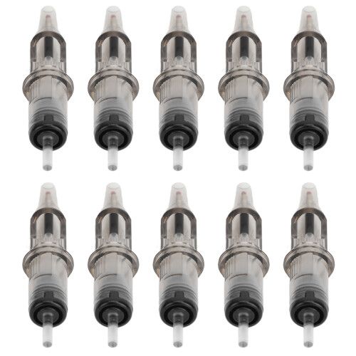 (Black) 10pcs Cartucce Tattoo 2ml 0.5mm Liner Shader 2