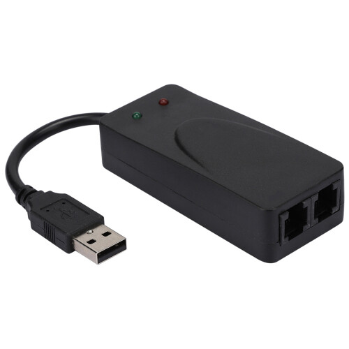 56K Dual Port USB2.0 External Fax Modem for Win 7/8/10/XP 2