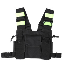 Yellow Reflective Chest Harness Front Pack Pouch for UV-5R/82/9R/XR
