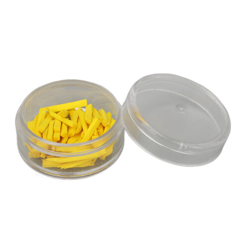 (Yellow) 50pcs Cunei Interproximali Legno Dentale Gialli