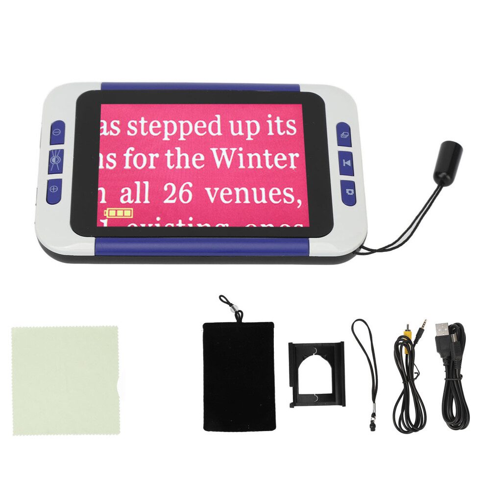 (Uk Plug) Handheld Digital Magnifier 26 Color Modes 2-48X Reading Aid 461605416748