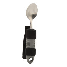Adaptiver Löffel aus Edelstahl mit Wellgriff