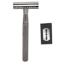 (Black) Doppelschneidiger manueller Barttrimmer wasserdicht roségold