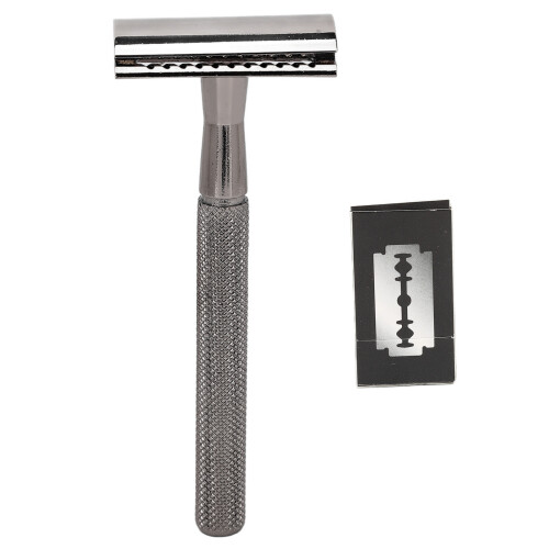 (Black) Doppelschneidiger manueller Barttrimmer wasserdicht roségold