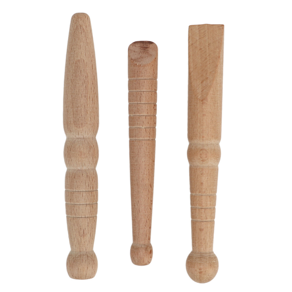 3pcs Wooden Foot Massage Stick Set Soreness Relief