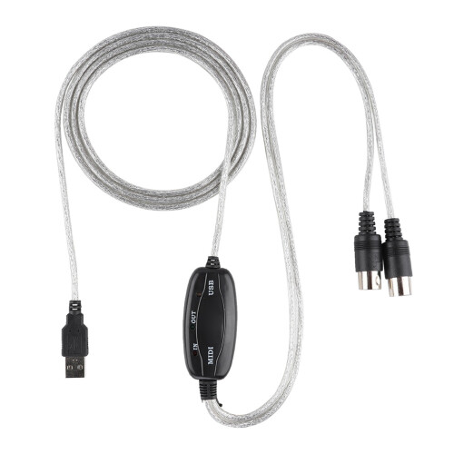 MIDI to USB Cable Converter Adapter for Keyboard Music Editing 2