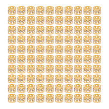 (Gold) 100 Stk Dreadlock Perlen Strass Gold Haarringe