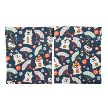(Dog Pattern) Mastectomy Drain Holder Bag Elastic Strap Breast Surgery Pouch