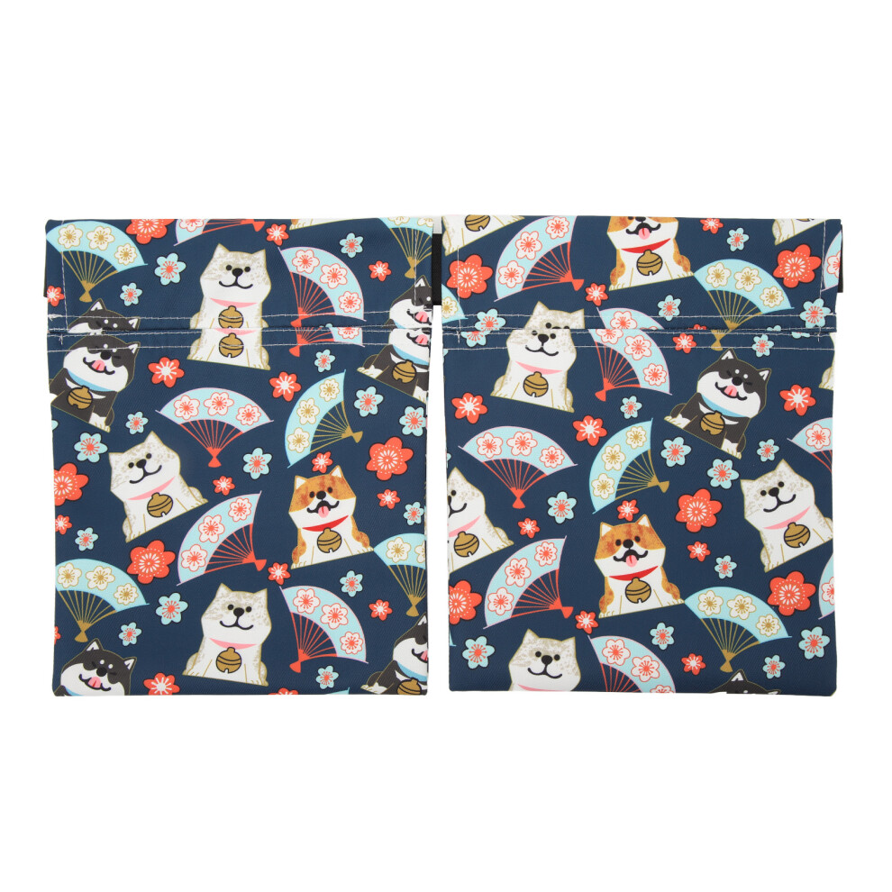 (Dog Pattern) Mastectomy Drain Holder Bag Elastic Strap Breast Surgery Pouch