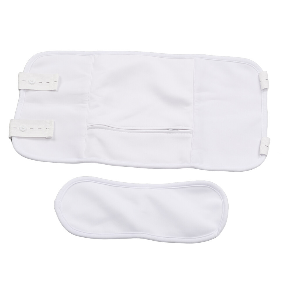 White Reusable Castor Oil Pack Wrap Organic Washable
