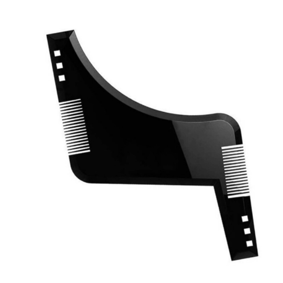 Unisex Black Beard Template Comb Abs Smooth Edges