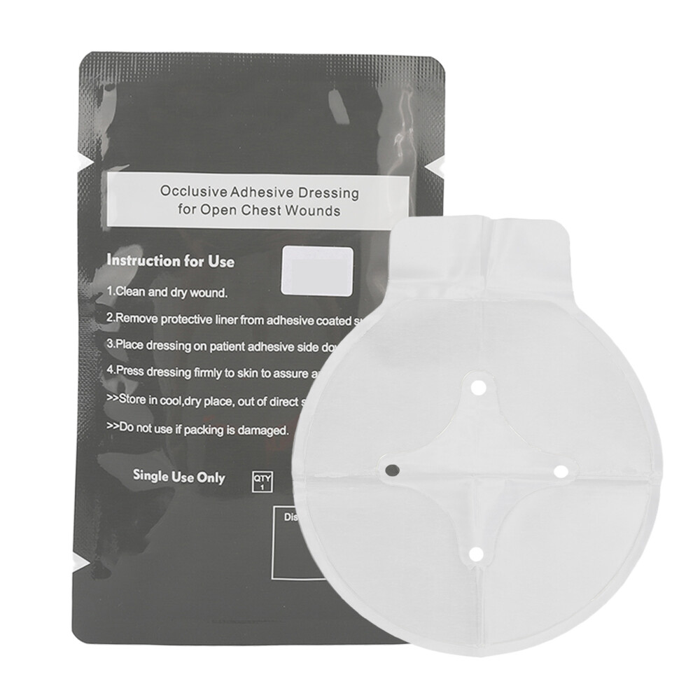 Vented Chest Seal 4 Vent Emergency Hydrogel Wound Dressing