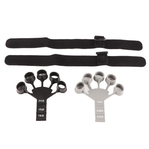 Fingertrainer-Set, 6 Stufen, weiches Silikon