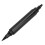2-in-1 wasserdichter Bartstyling-Stift, doppelseitig, schwarz 3