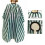 Waterproof Green Stripe Barber Cape Adjustable 5