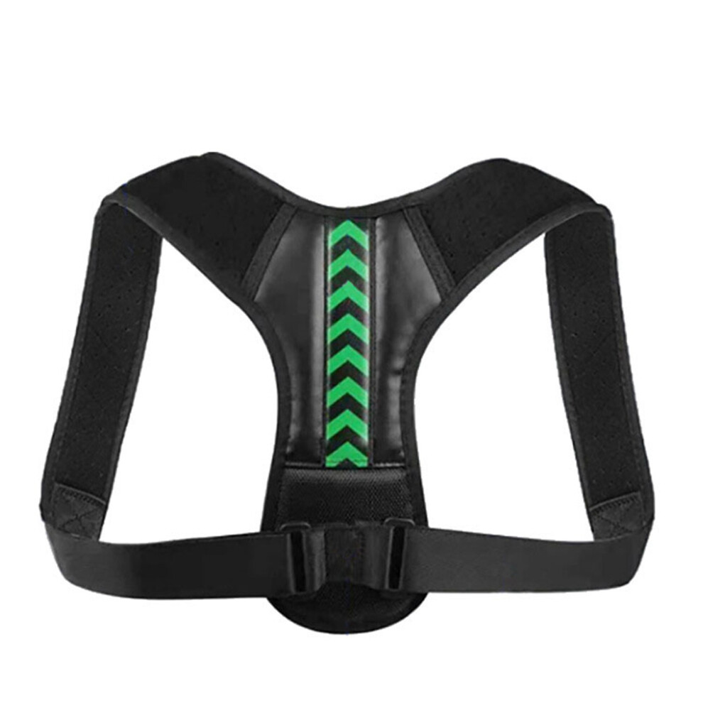 Black/Green ( L) Posture Corrector Back Straightener Belt Support Elastic L