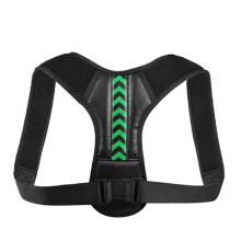 (Black Green XL) Haltungskorrektor Rückenstützgurt Elastisch Schwarz Grün L