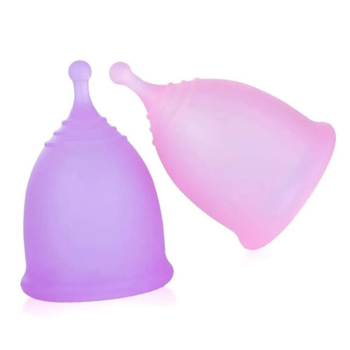 Silikon-Menstruationsbecher, ergonomisch, wiederverwendbar, groß 2