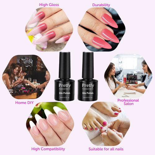 Set Gel Unghie 10 Colori con Accessori DIY 2