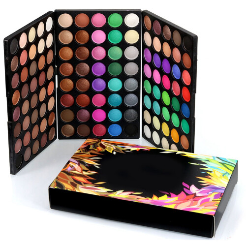 120 Farben Lidschattenpalette Langhaltend Glitzer Matt