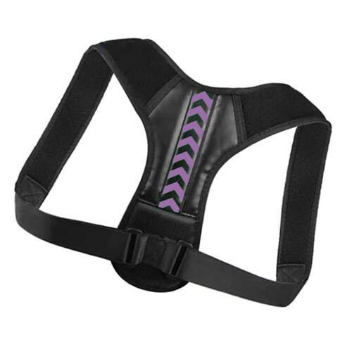 (Black Purple XL) Posture Corrector Back Straightener 2