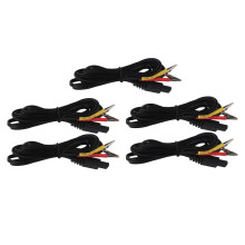 5pcs Black TENS Electrode Wire for Slimming Massager