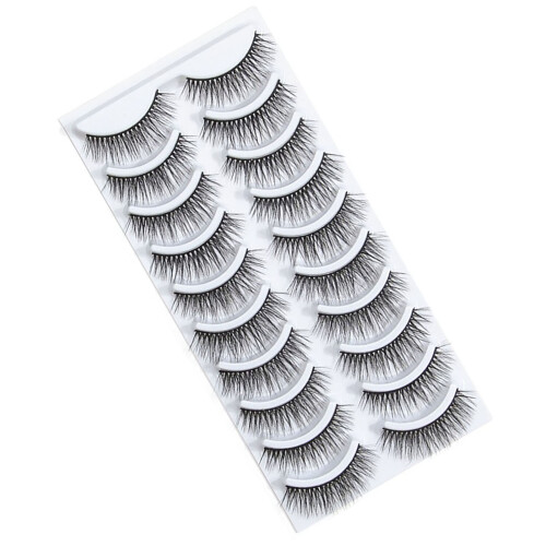 10 Pair False Eyelashes Self Adhesive Curly for Beauty 2
