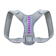 (Grayish Purple XL) Haltungskorrigierer Einstellbar Weich Grau-Lila L