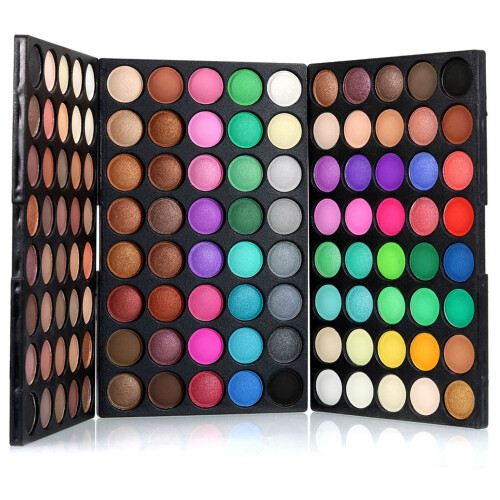 120 Farben Lidschattenpalette Langhaltend Glitzer Matt 2
