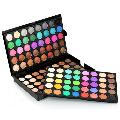 120 Farben Lidschattenpalette Langhaltend Glitzer Matt 1