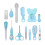 (Blue) Baby Care Kit Scissors Clippers Spoon Comb 1