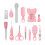 (Pink) Baby Care Kit Scissors Clippers Spoon Comb 1