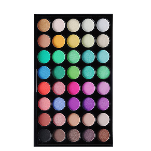 (E40#2) 40 Farben Lidschatten Matte Glitter Palette 1