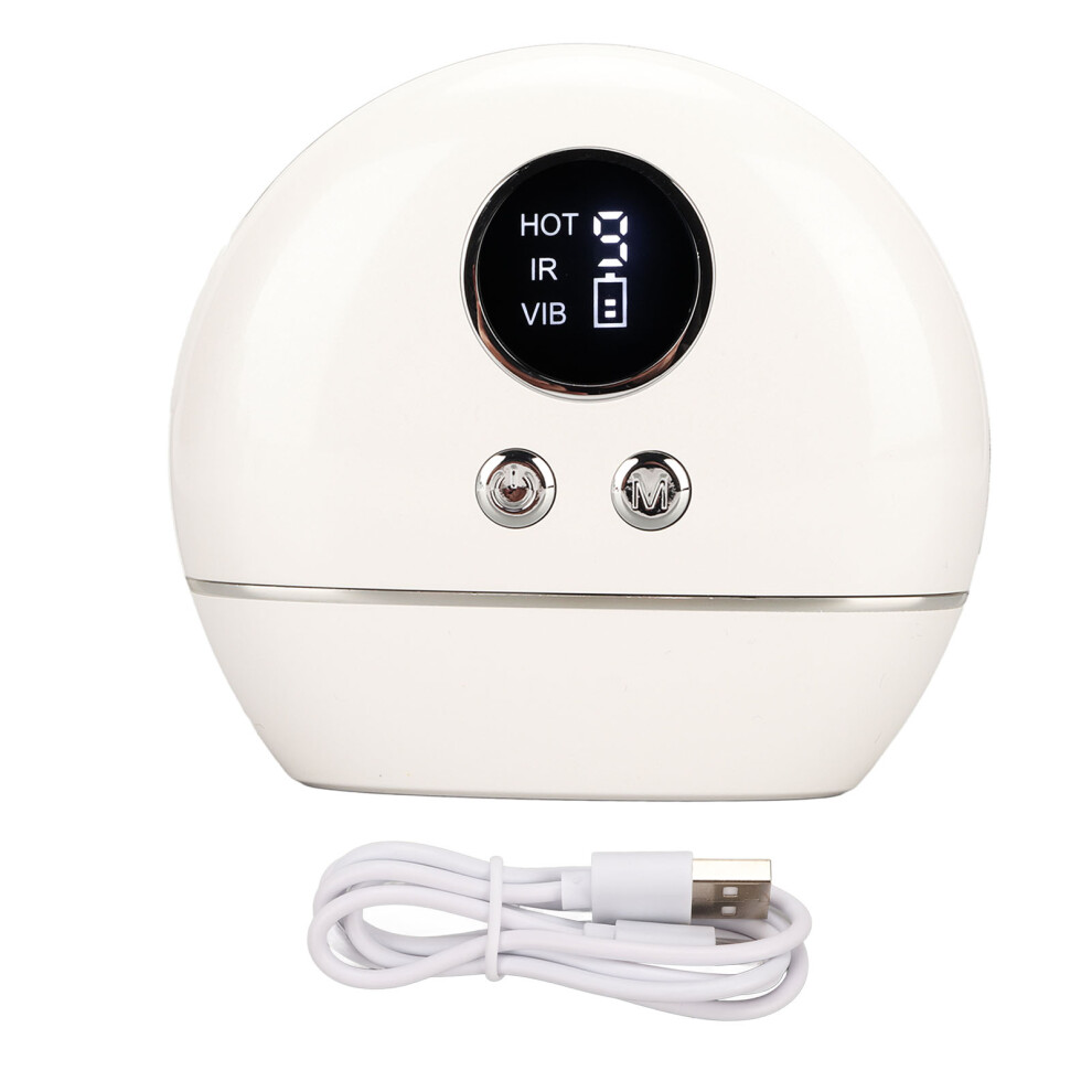 White Electric Gua Sha Massager Heating Circulation Skin Scraper