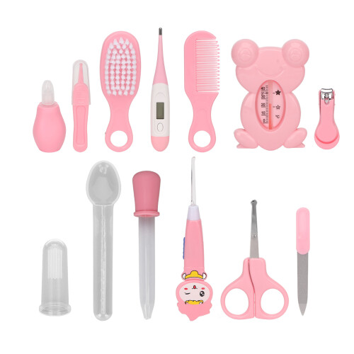 (Pink) Baby Care Kit Scissors Clippers Spoon Comb 2