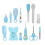 (Blue) Baby Care Kit Scissors Clippers Spoon Comb 5