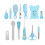 (Blue) Baby Care Kit Scissors Clippers Spoon Comb 3