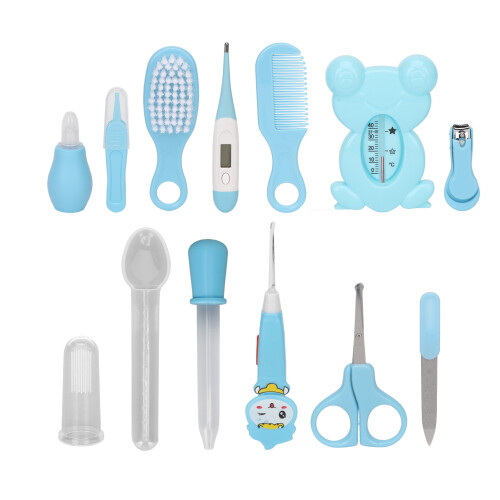 (Blue) Baby Care Kit Scissors Clippers Spoon Comb 2
