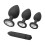 Silikon-Analstopfen-Set 3 Größen mit Vibrator schwarz 4