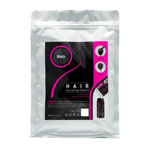 Schwarze Haarfasern Verdickungspulver 100g