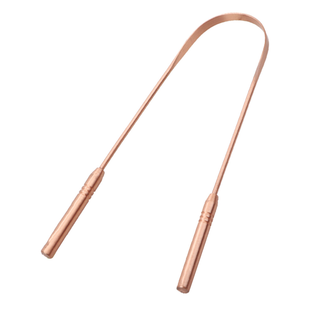 Tongue Cleaner Brush Copper Scraper with Case to Reduce Bad Breath